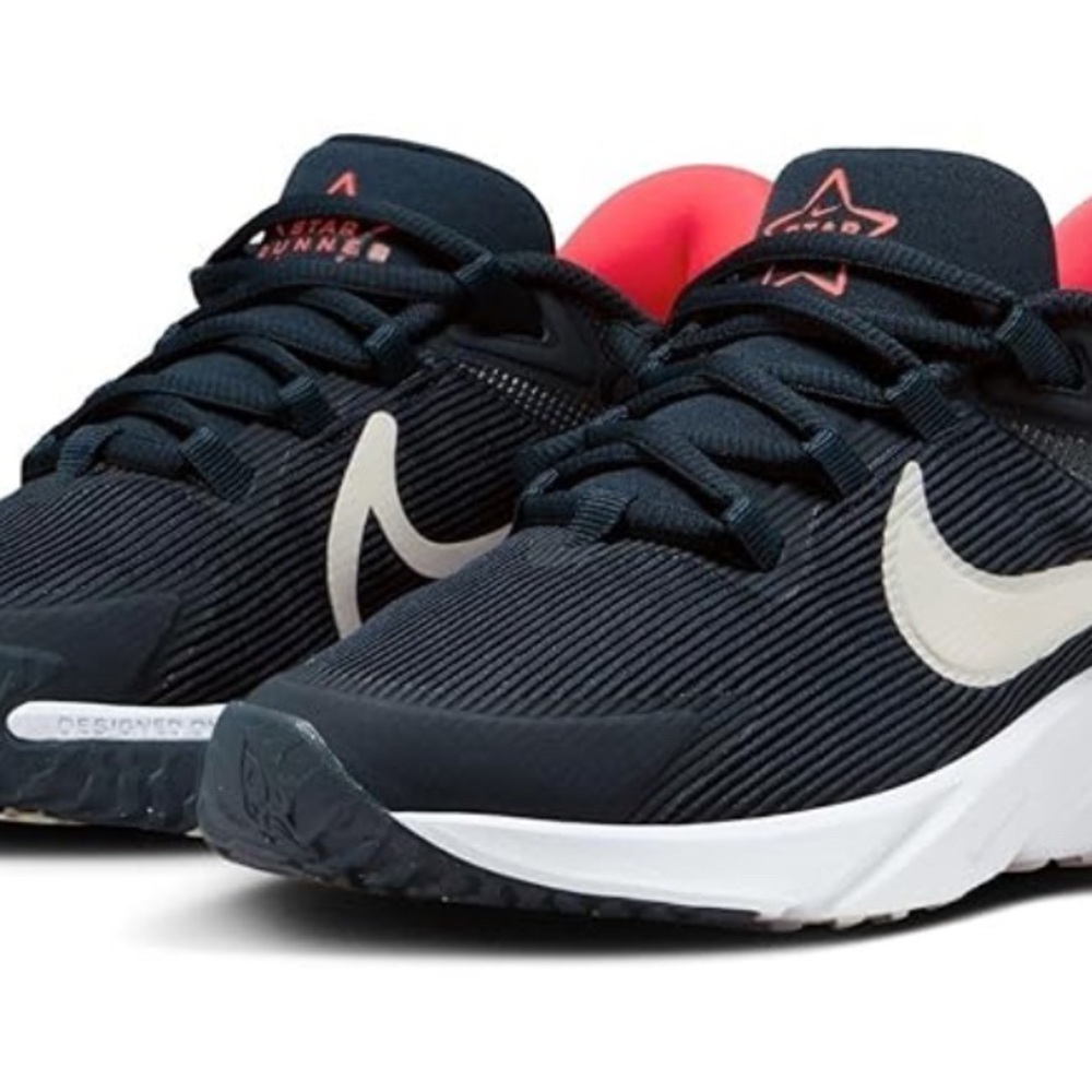 Nike Black and Red Sneakers Classic Design